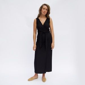 Hackwith Design House black reversible wrap dress